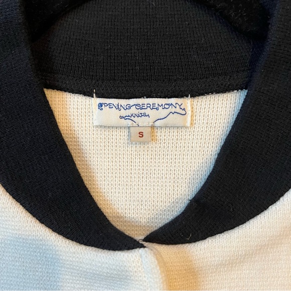 Opening Ceremony white and black knit jacket Size Small - Picture 3 of 4